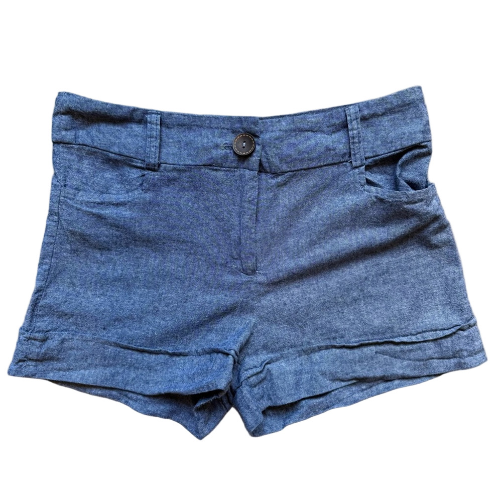 Urban Behavior Y2K Retro Vintage High Waist Denim Blue Shorts Size M Lightweight